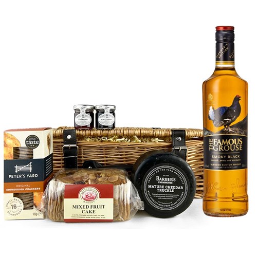 The Famous Grouse Smoky Black Blended Scotch Whisky 70cl Premium Gift Hamper – Luxury Food & Drink Hamper